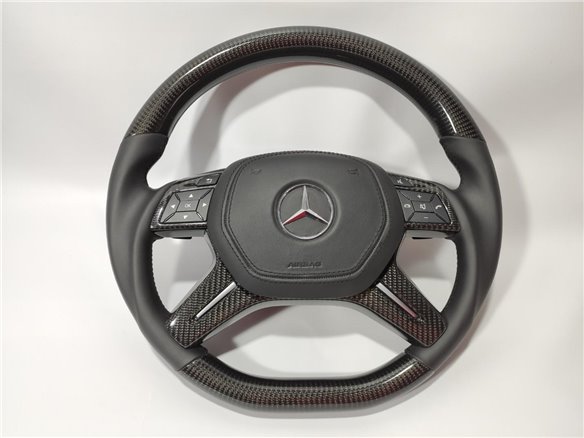 Mercedes-Benz ML W166 GL GLS GLE W292 G W463 W212 E Steering Wheel Carbon Leather