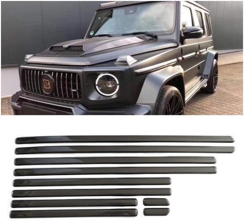 Carbon fiber side mouldings for Mercedes-Benz G-Class G-Wagon W463A set 10 pcs