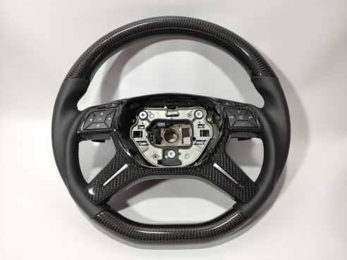 Mercedes-Benz ML W166 GL GLS GLE W292 G W463 W212 E Steering Wheel Carbon Leather