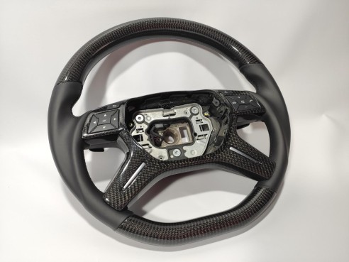 Mercedes-Benz ML W166 GL GLS GLE W292 G W463 W212 E Steering Wheel Carbon Leather