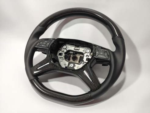 Mercedes-Benz ML W166 GL GLS GLE W292 G W463 W212 E Steering Wheel Carbon Leather