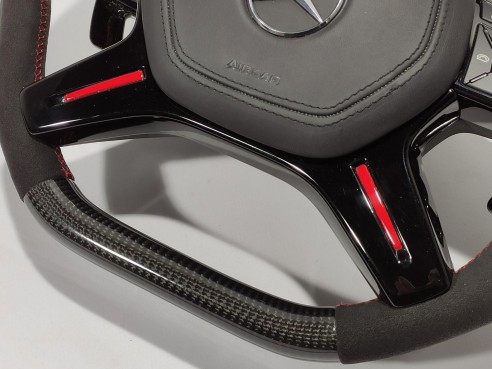 Mercedes-Benz ML W166 GL GLS GLE W292 G W463 W212 E Steering Wheel Carbon Alcantara