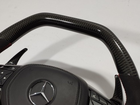 Mercedes-Benz ML W166 GL GLS GLE W292 G W463 W212 E Steering Wheel Carbon Alcantara