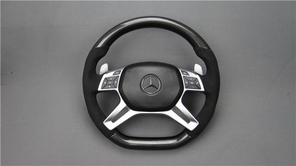 Mercedes-Benz ML W166 GL GLS GLE G W463 W212 E Steering Wheel Carbon Alcantara