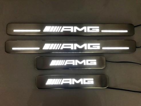 Stainless steel LED Illuminated Brabus door sills for Mercedes-Benz G W463A W464