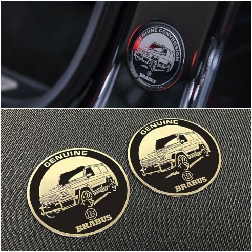 Metallic Brabus genuine logo for interior pillars Mercedes-Benz W463A W464 G-Class