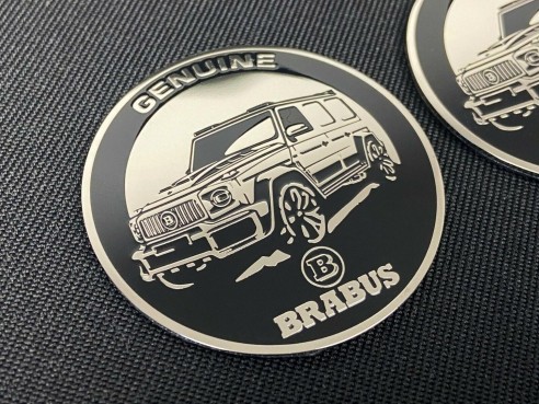 Metallic Brabus genuine logo for interior pillars Mercedes-Benz W463A W464 G-Class