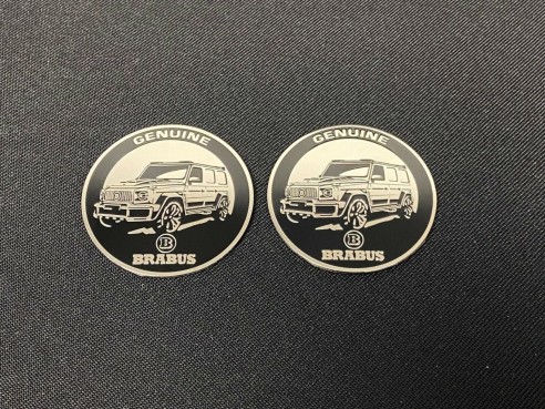 Metallic Brabus genuine logo for interior pillars Mercedes-Benz W463A W464 G-Class