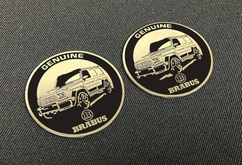 Metallic Brabus genuine logo for interior pillars Mercedes-Benz W463A W464 G-Class