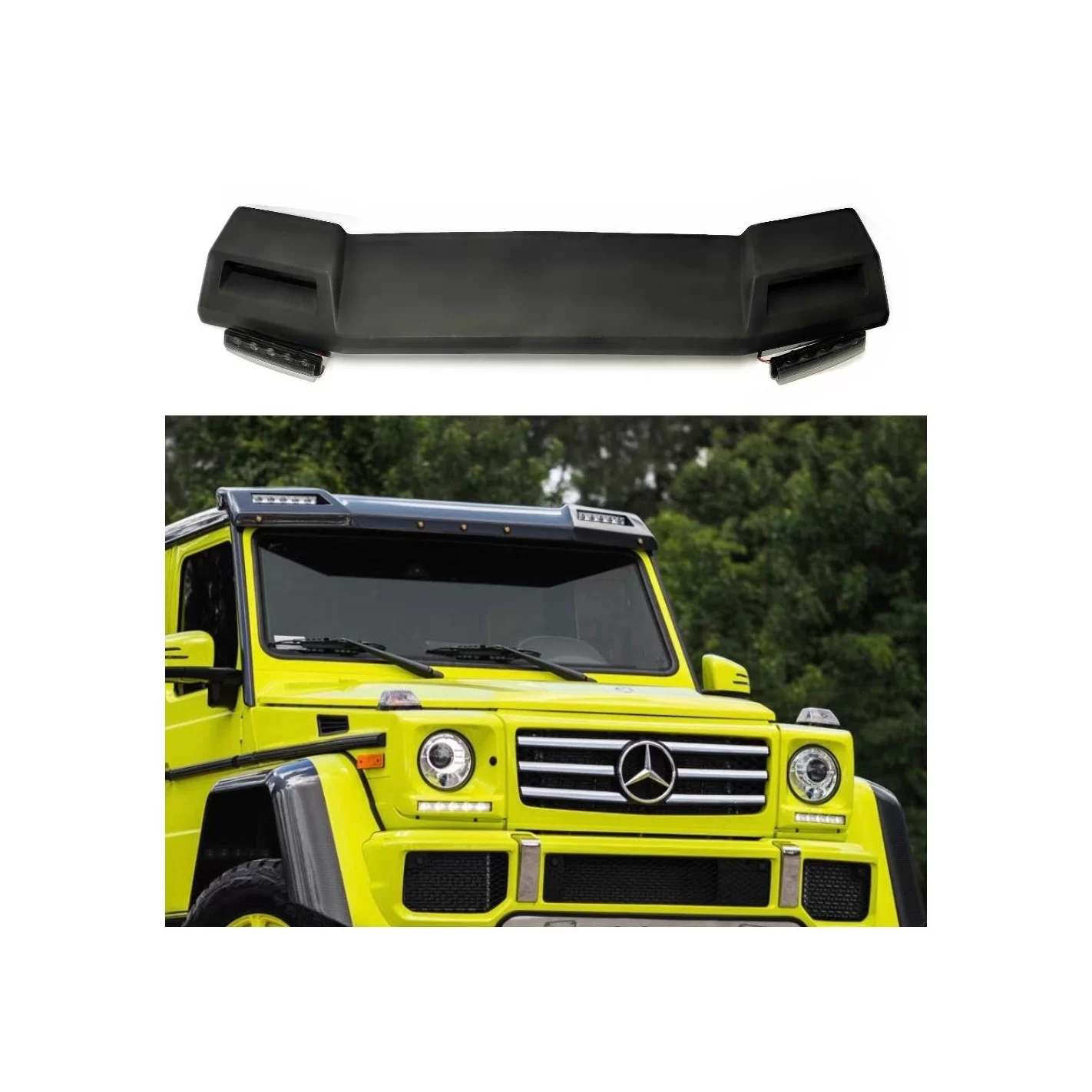 Fiberglass front AMG Brabus roof spoiler for Mercedes-Benz W463 G-Class 4x4 6x6