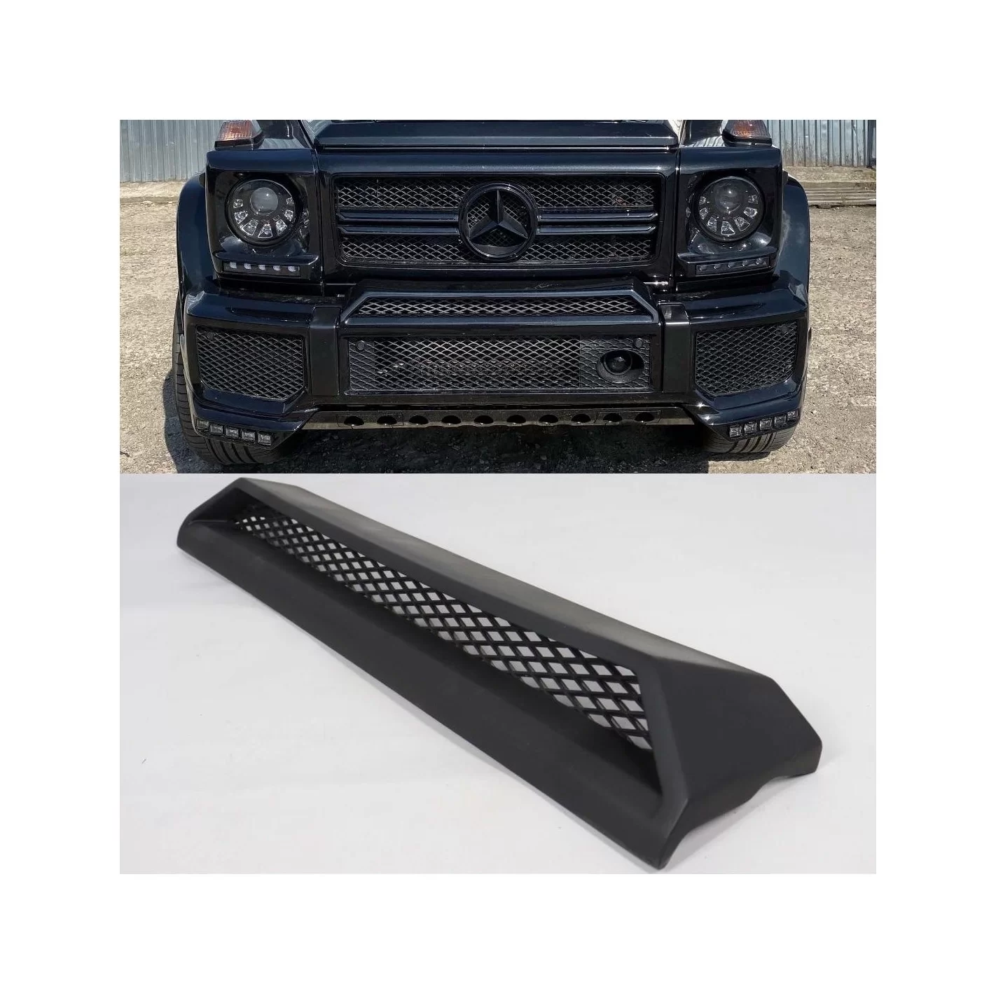 Fiberglass front AMG bumper upper attachment for Mercedes-Benz W463 G-Class