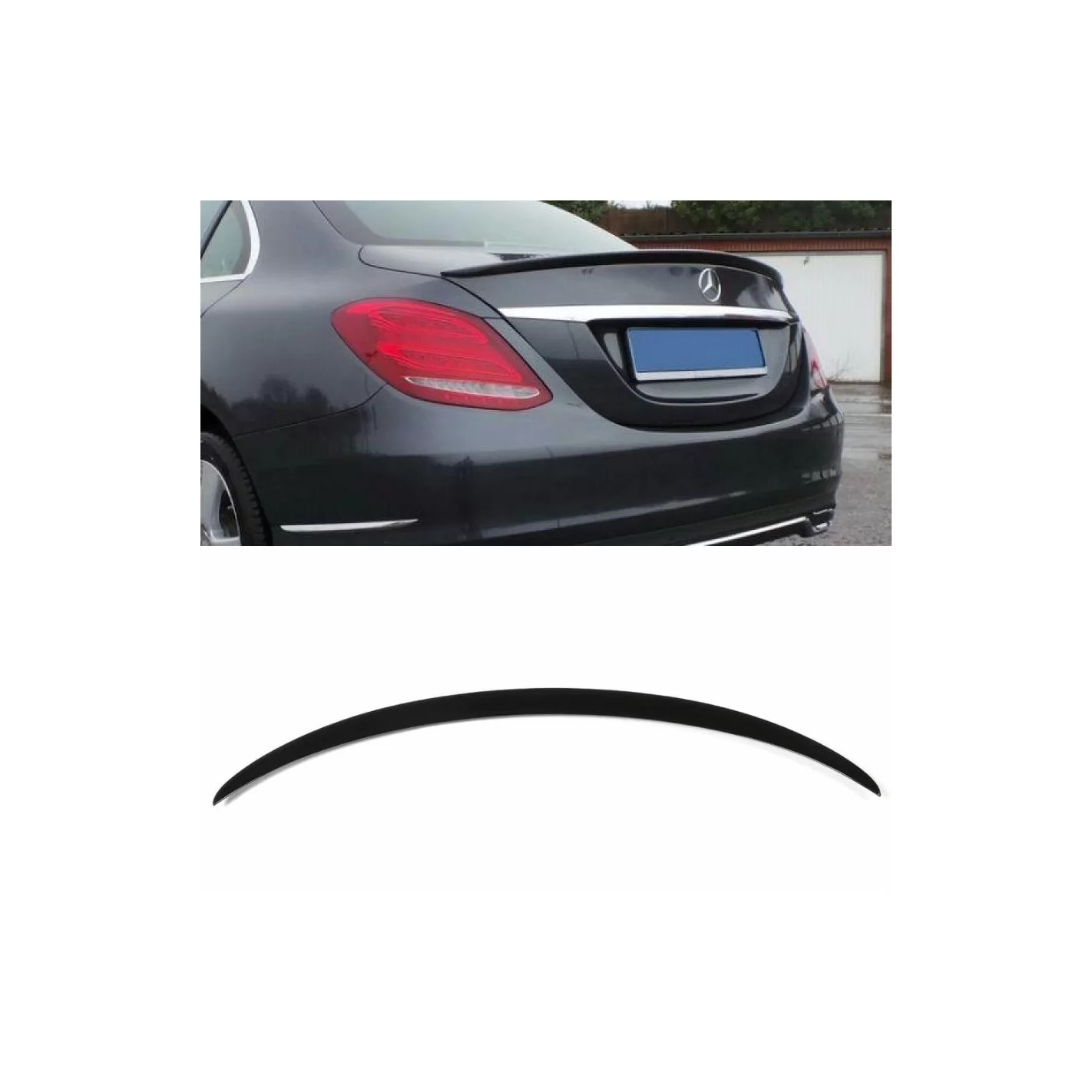 Mercedes-Benz W205 Rear Trunk Fiberglass Spoiler