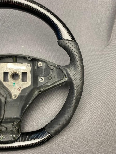 Tesla Steering Wheel Carbon Leather