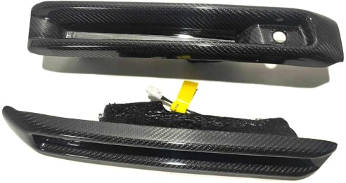 Carbon fiber front AMG bumper fog light covers with LED for Mercedes-Benz G-Class W463A