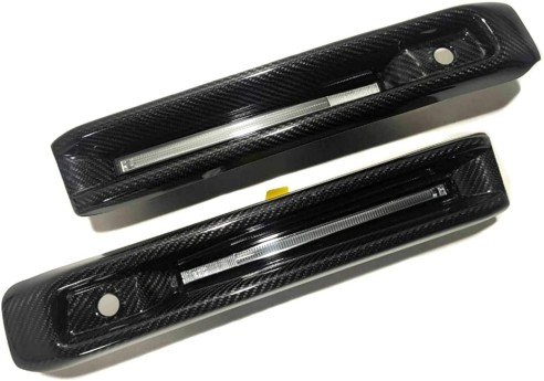 Carbon fiber front AMG bumper fog light covers with LED for Mercedes-Benz G-Class W463A