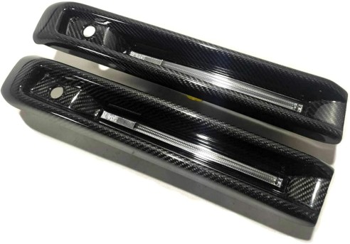 Carbon fiber front AMG bumper fog light covers with LED for Mercedes-Benz G-Class W463A