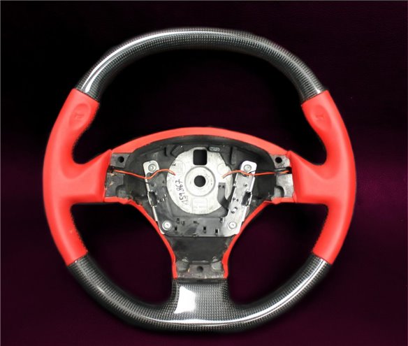 Ferrari F430 Steering Wheel Carbon Red Leather