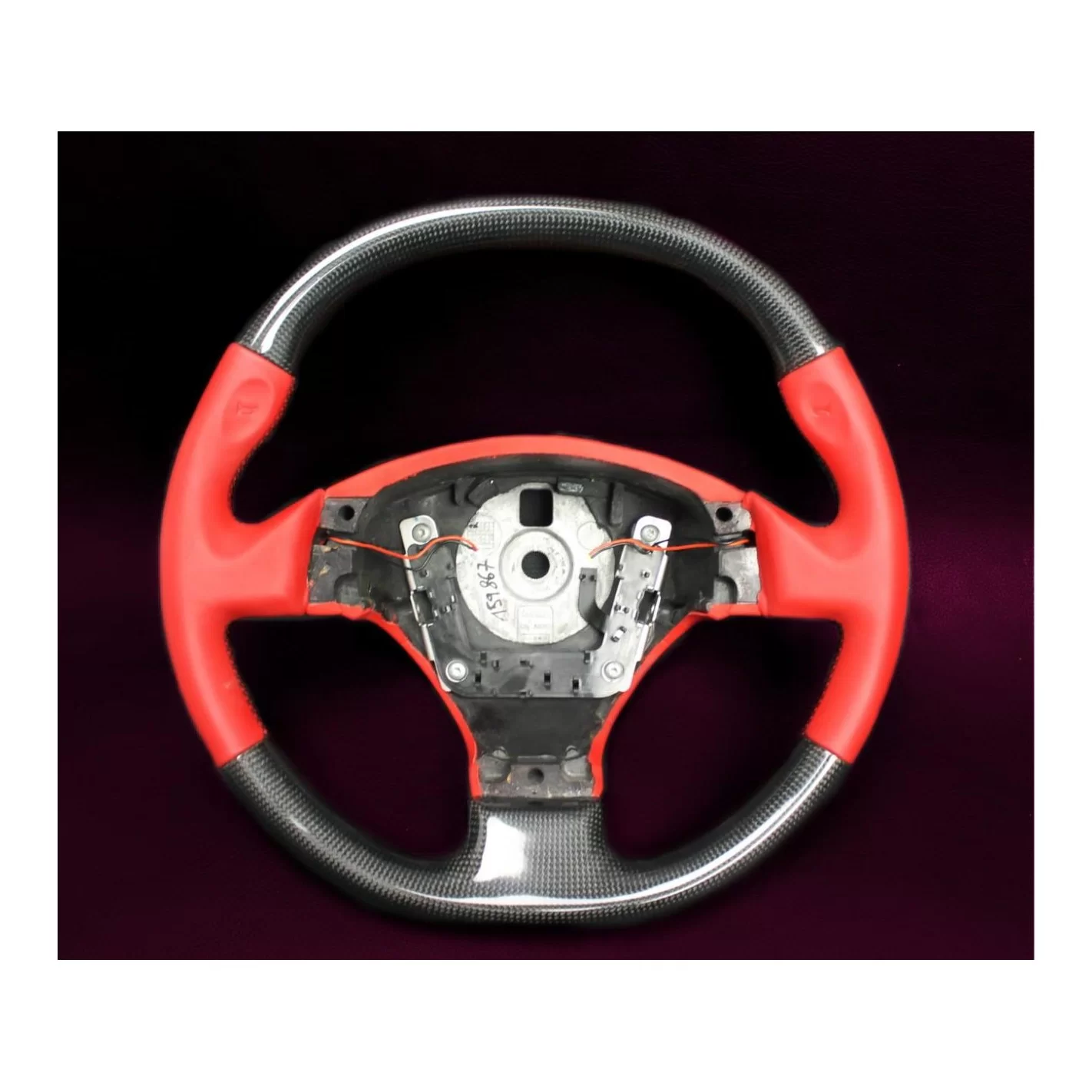 Ferrari F430 Steering Wheel Carbon Red Leather