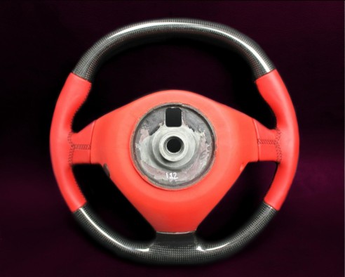 Ferrari F430 Steering Wheel Carbon Red Leather