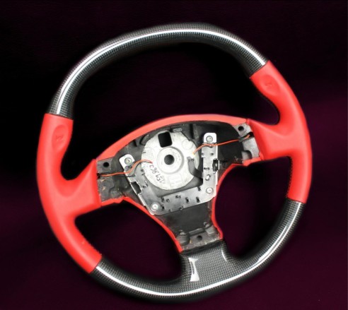 Ferrari F430 Steering Wheel Carbon Red Leather