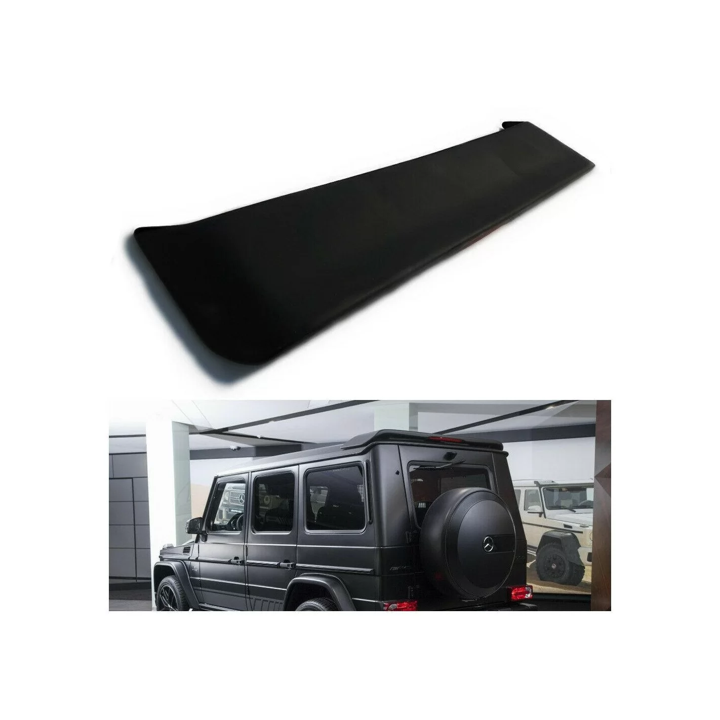 Fiberglass rear roof spoiler with stop light for Mercedes-Benz W463 G-Class