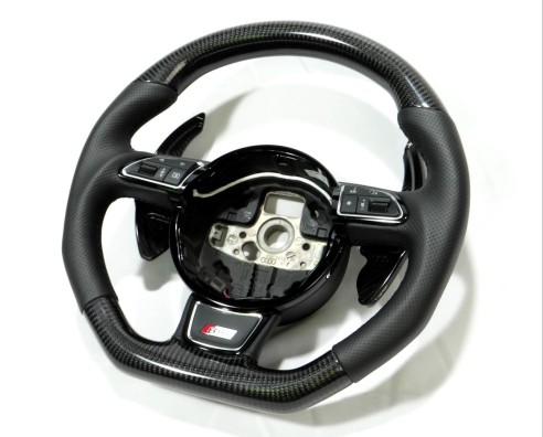 Audi A4 S4 A5 S5 Q5 SQ5 Q7 RS5 RS6 Steering Wheel Carbon Leather