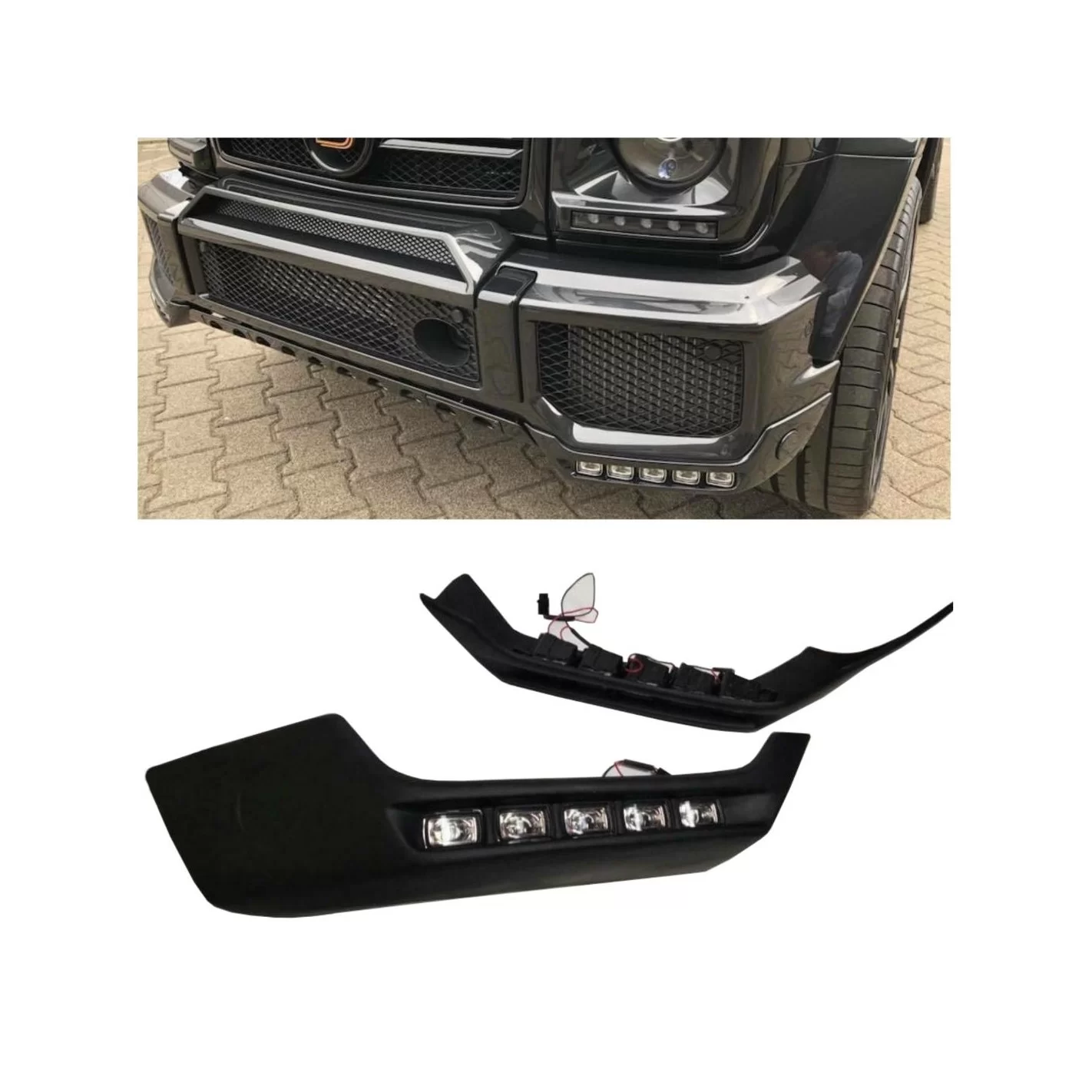  - G Class W463 - Fiberglass AMG lip spoiler for Mercedes-Benz W463 G-Class - 1 - Fiberglass AMG lip spoiler for Mercedes-Benz W