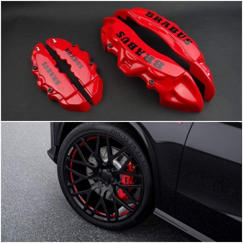 Fiberglass red Brabus style brake caliper covers for Mercedes-Benz G-Class W463