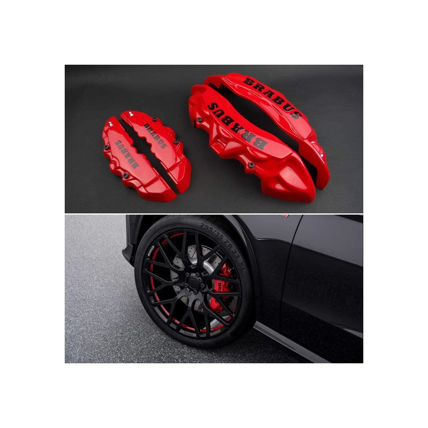 Fiberglass red Brabus style brake caliper covers for Mercedes-Benz G-Class W463