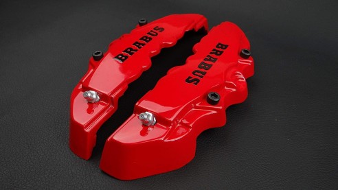 Fiberglass red Brabus style brake caliper covers for Mercedes-Benz G-Class W463