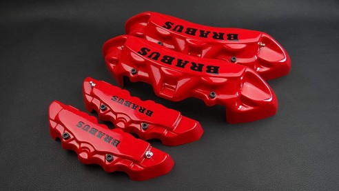 Fiberglass red Brabus style brake caliper covers for Mercedes-Benz G-Class W463