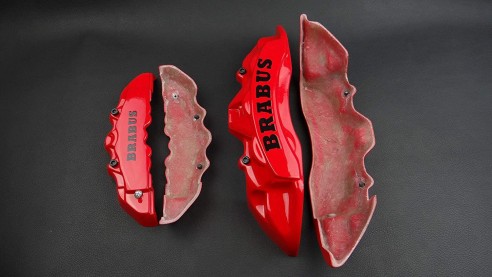 Fiberglass red Brabus style brake caliper covers for Mercedes-Benz G-Class W463