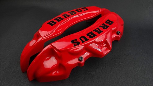 Fiberglass red Brabus style brake caliper covers for Mercedes-Benz G-Class W463