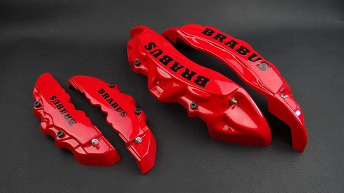 Fiberglass red Brabus style brake caliper covers for Mercedes-Benz G-Class W463