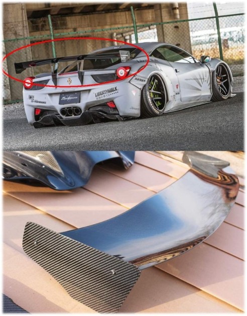 Ferrari 458 Italia Liberty Walk carbon spoiler