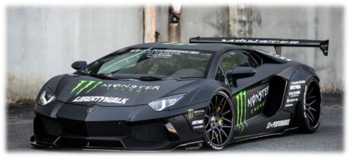 Lamborghini Huracan Liberty Walk carbon spoiler