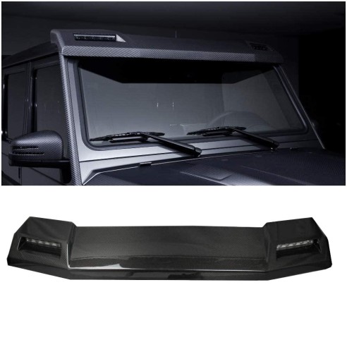 Carbon fiber front roof spoiler with LEDs for Mercedes-Benz W463 G-Wagon 4x4 6x6