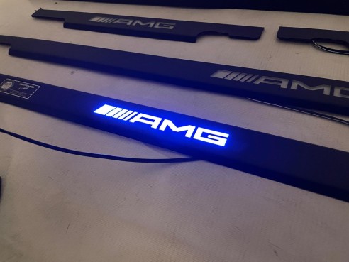 Stainless steel LED Illuminated AMG door Sills for Mercedes-Benz W463 6x6 G-Class