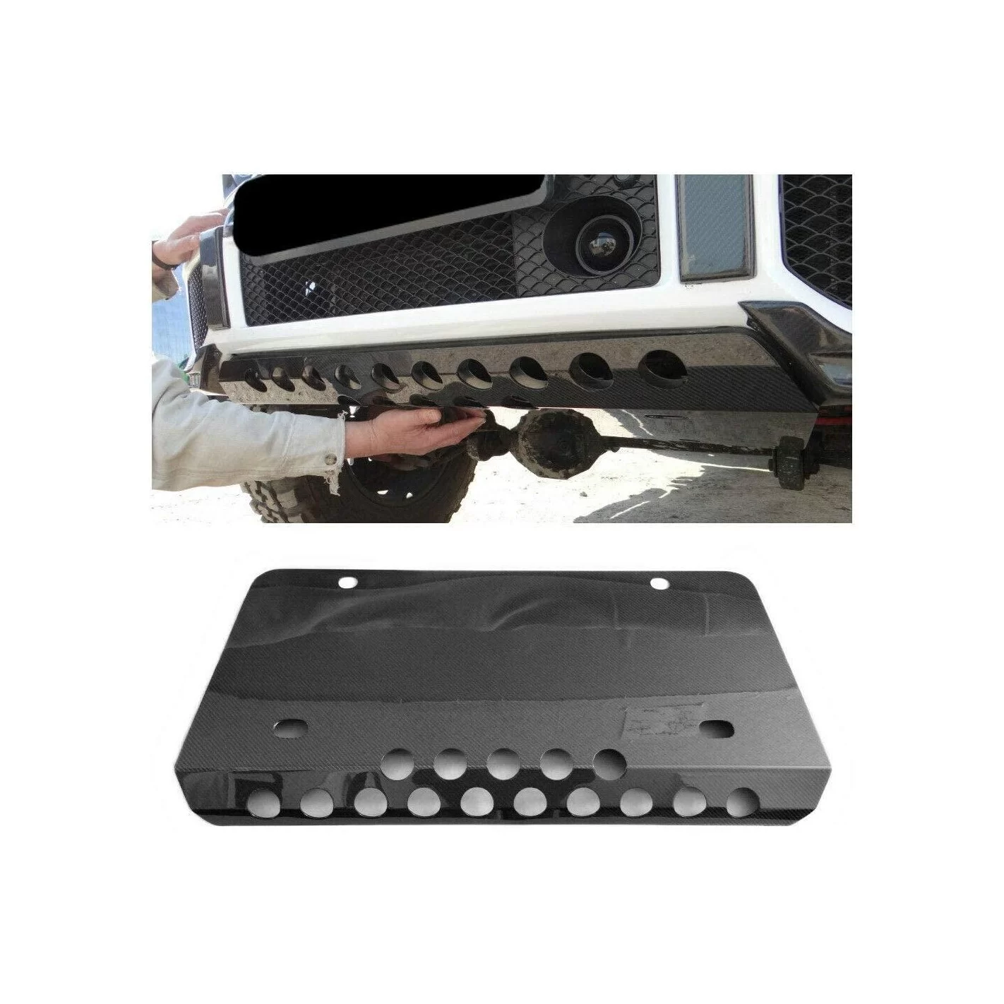 Carbon front skid plate for Mercedes-Benz 4x4 W463 G-Class