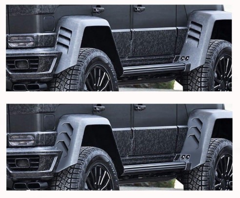  - G Class W463 4x4 - Fiberglass exclusive fender flares with LED for Mercedes-Benz W463 4x4 Squared - 4 - Fiberglass exclusive 