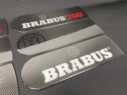 Carbon fiber rear spare tire wheel cover badge emblem logo Brabus 800 for Mercedes-Benz W463 G-Class…