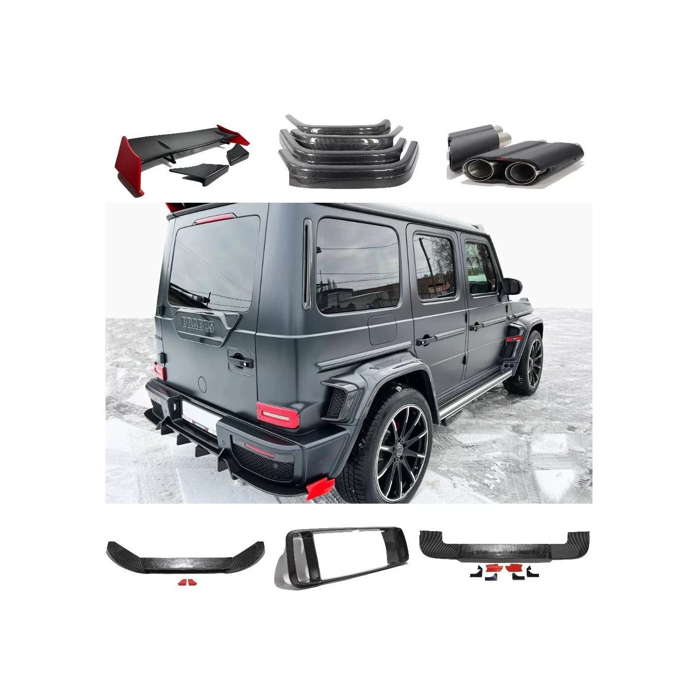 Сarbon fiber Brabus Rocket G900 style body kit for Mercedes-Benz W463A G Wagon 2019+