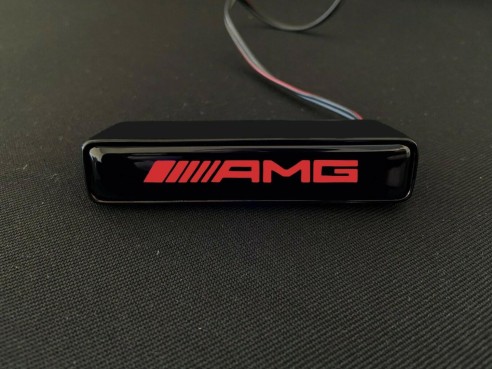 AMG Style RED Front Grille Badge Led Illuminated Logo for Mercedes-Benz cars