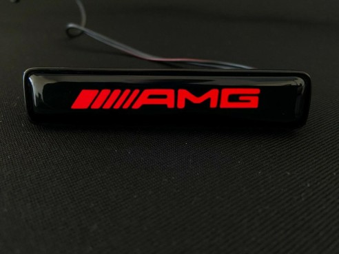 AMG Style RED Front Grille Badge Led Illuminated Logo for Mercedes-Benz cars