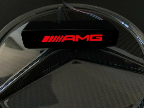 AMG Style RED Front Grille Badge Led Illuminated Logo for Mercedes-Benz cars