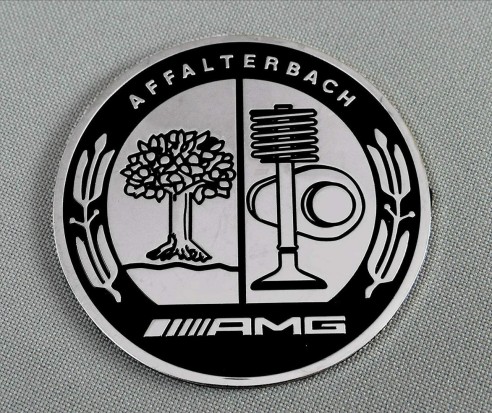 Metallic AMG Affalterbach Style logo badge for Mercedes-Benz cars