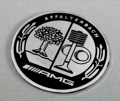 Metallic AMG Affalterbach Style logo badge for Mercedes-Benz cars