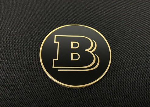  - Emblems - Black Metallic Hood Scoop Golden Badge Logo Emblem for Mercedes-Benz cars - 7 - Black Metallic Hood Scoop Golden Ba