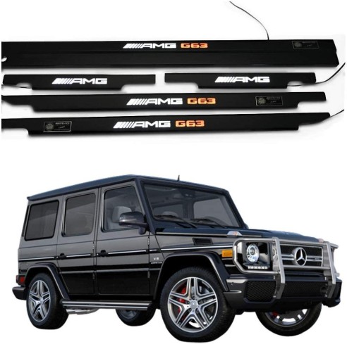 Metallic AMG G63 LED Illuminated Door Sills for Mercedes-Benz G-Class W463