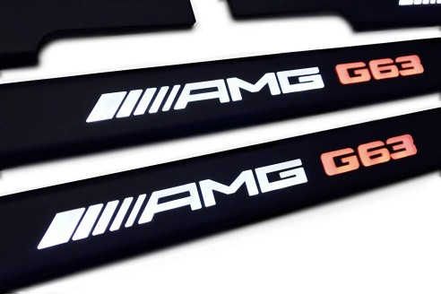 Metallic AMG G63 LED Illuminated Door Sills for Mercedes-Benz G-Class W463